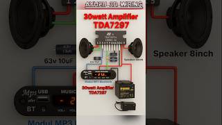 🔥 30W Powerful Amplifier😱 TDA7297 Full Wiring with Bluetooth MP3 Module|Super Bass Sound System 2026