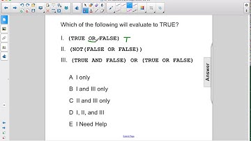 CSP Unit2 Logical Operators Pt 3 Q48