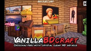 我的世界《VanillaBDcraft》原版手绘卡通材质包，4K纯享版！内含下载链接~