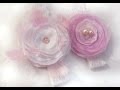 DIY Baby headband Shabby Chic fabric feather flower tutorial jak zrobić opaskę do włosów kwiat pióra