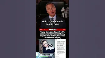 Taylor Swift Endorses Kamala Harris #taylorswift #kamalaharris #endorsement #shortsfeed #trump thumbnail