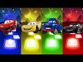 CARS 3 Lightning McQueen vs Jeff Margette vs Doc Hudson vs Black tiles hop EDM Rush