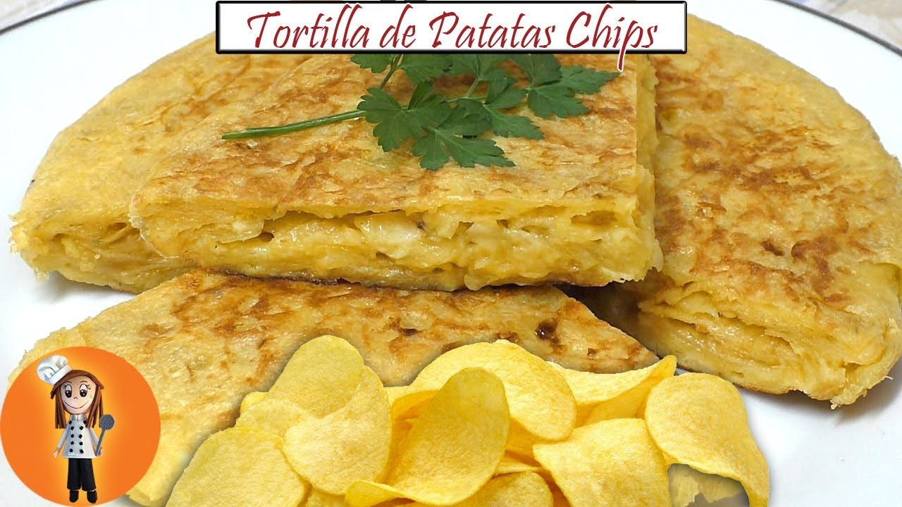 Tortilla de Patatas Chips Receta de Cocina en Familia YouTube