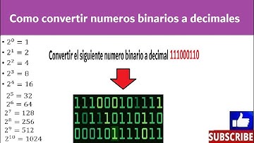 Como convertir numeros binarios a decimales
