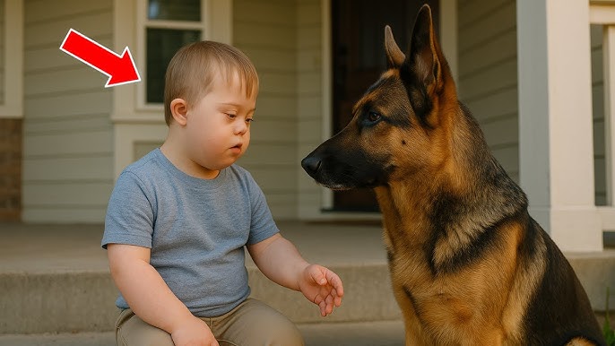 German Shepherd Spots A Boy With Down Syndrome, His Reaction Will Make You  Cry!