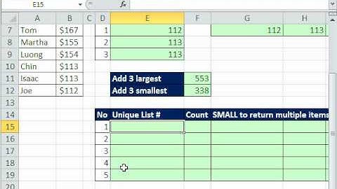 Excel Magic Trick 616: LARGE & SMALL Functions (8 Examples)