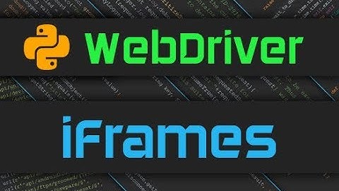 Selenium Webdriver - iFrames