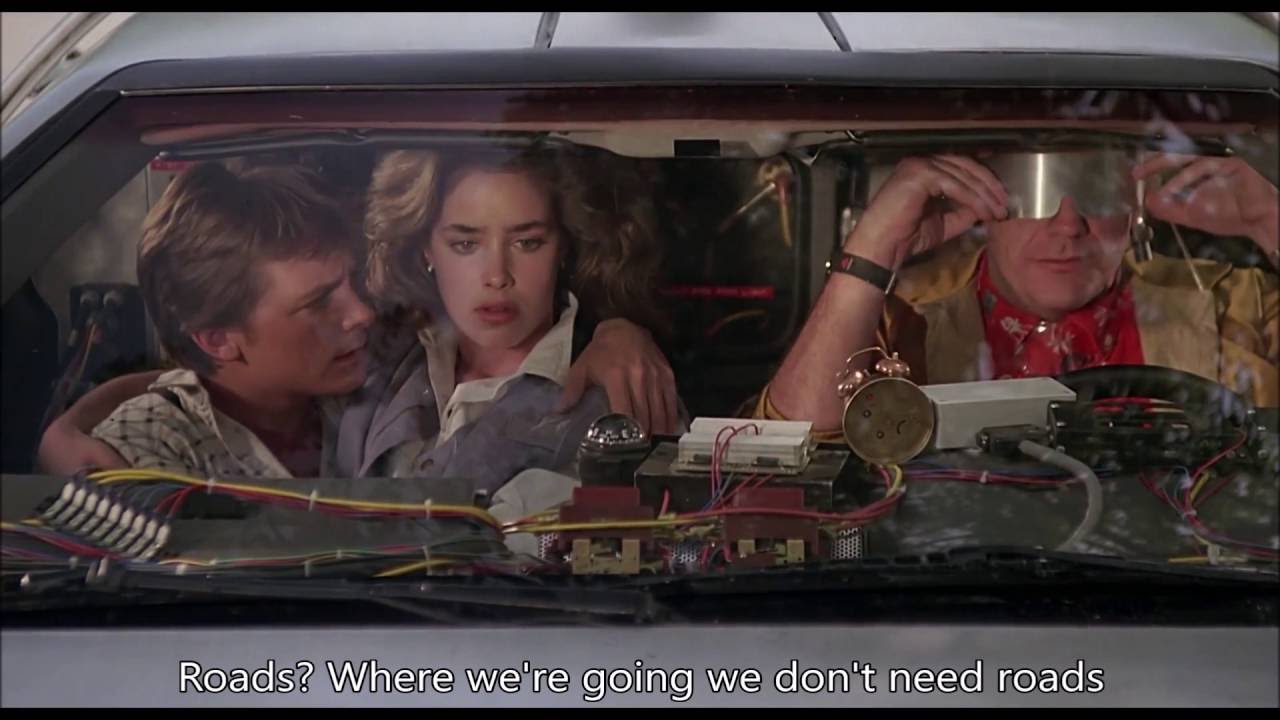 Image result for back to the future we don't need roads