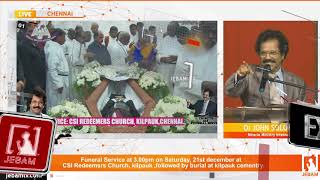 CSI CHURCH Dr. John Solomon | பூமியில் கடைசி பயணம்  | Miracle Ministr | Funeral Final | Jebamtv Live