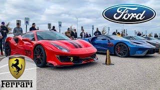 Ford vs ferrari at cars and coffee ...