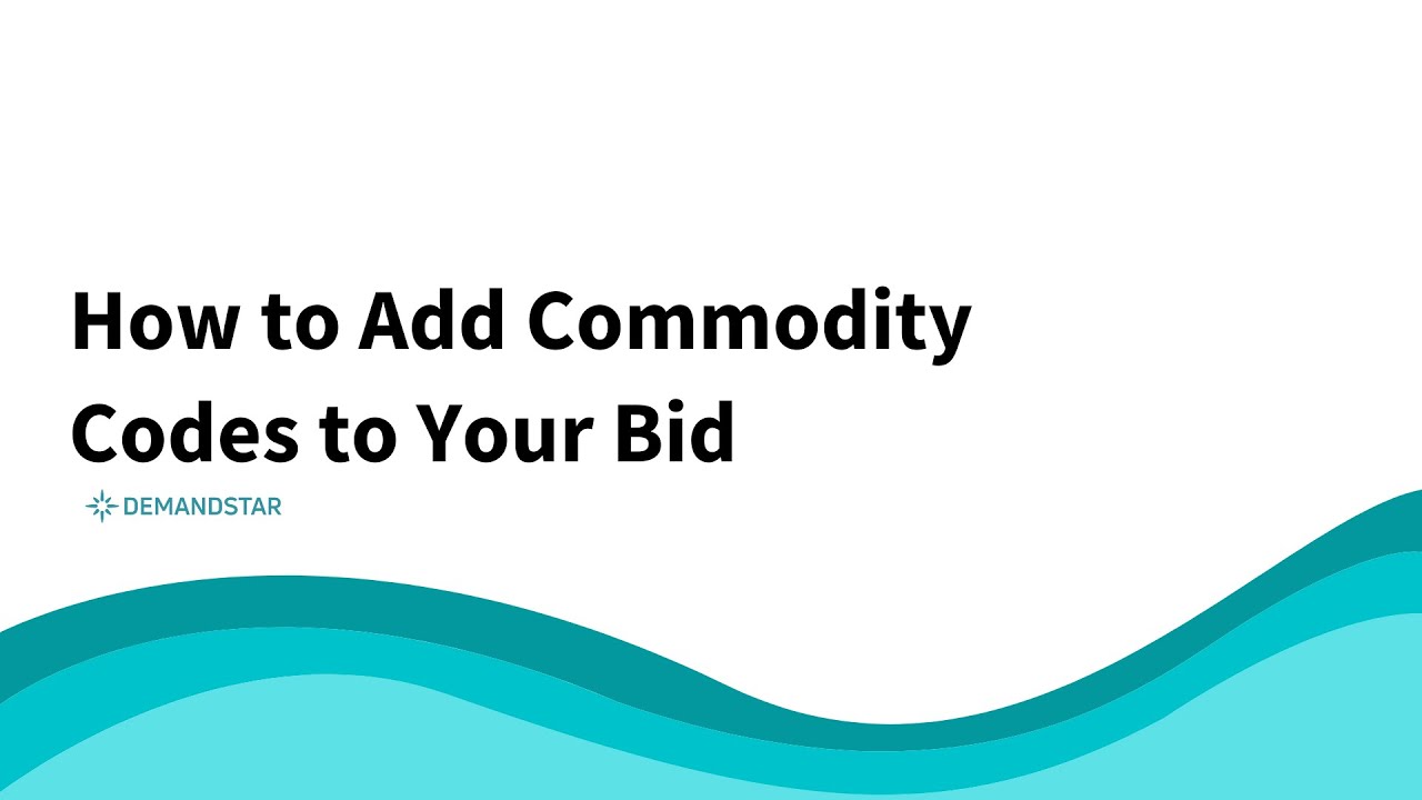 Attract the Right Vendors. Add Commodity Codes to Your Government Bid