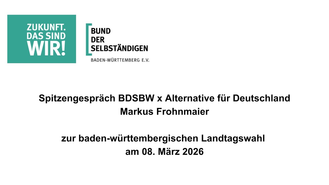 Spitzengespräch BDSBW x AfD Markus Frohnmaier