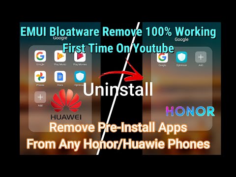 EMUI ADB Bloatware Uninstall Pre-Installed Apps From Honor Huawei Smartphone SDK Tools For Huawei.