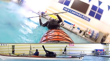 Split Screen Kayak Rolling with Two GoPros - SKCT Pool Session