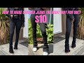HOW TO MAKE STACKED JEANS THE RIGHT WAY!! | DIY | JAYDA CHEAVES JEANS | EXTENDO JEANS