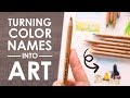 DRAWING THE COLOR NAMES - Paletteful Pack Unboxing & Challenge