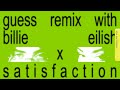 Charli Xcx Billie Eilish Benny Benassi GUESS X SATISFACTION Mashup Lyric Video 