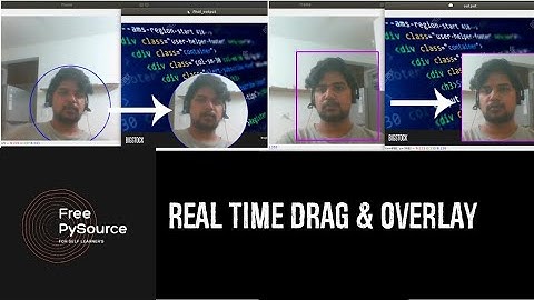 Overlay specific portion of your video by dragging it to another image using OpenCV | Python.