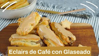 Eclairs de café con Glaseado