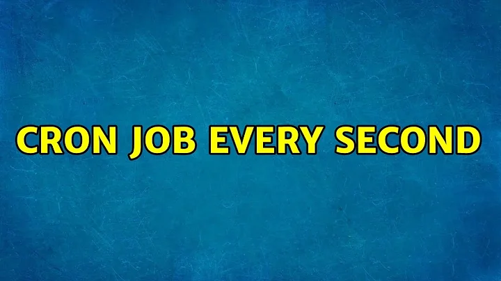 Ubuntu: Cron job every second