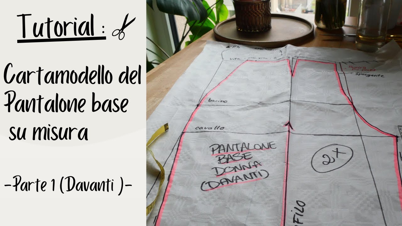 Tutorial Cartamodello del pantalone base davanti | Metodo infallibile e ...