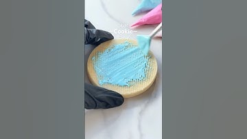 Easy Star Cookie🩵⭐️Royal icing recipe link in bio #cookiedecorating #star #satisfying #diy #cookies