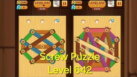 Screw Puzzle: Wood Nut & Bolt - Level 642