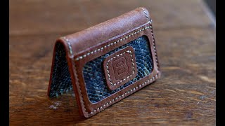 Crafting a Rattlesnake Skin & Leather Bifold Wallet. No talking. Leather Sounds.