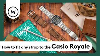 How to fit a Leather Strap to a Casio World Time! aka. The Royale