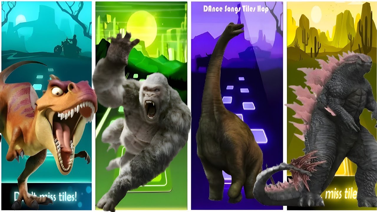 T-Rex vs 🦍 Titan Gorilla vs 🦕 Brachiosaurus vs 🦖🔥 Godzilla