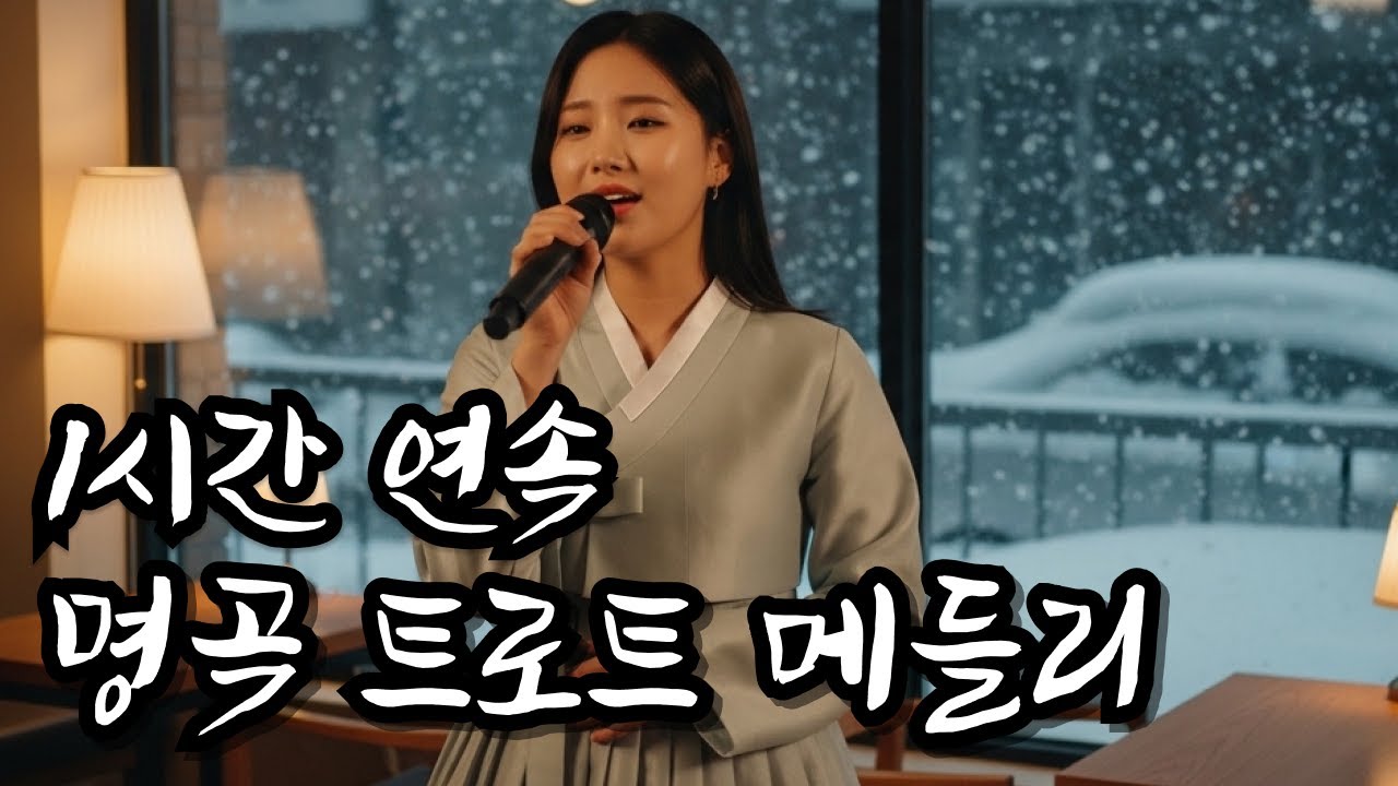 중간광고 없음 l 길 위에서 흘려듣는 하루부드럽게 흐르는 감성 트로트 메들리 (1시간 연속)l 별이트로트