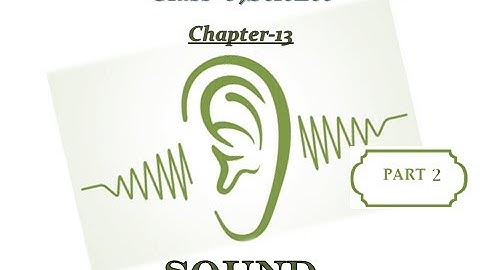 Class 8- Science: Chapter -13, Sound (Part-2)