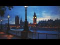 London rain sounds on the river thames