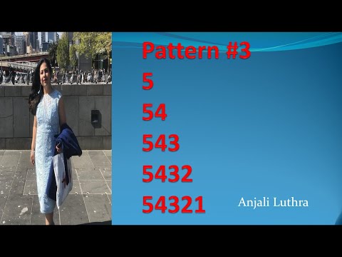 Python Pattern #3, Printing Number Pyramids in Python, Nested Loops, XI ...