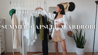my ENTIRE summer capsule wardrobe | 25piece minimalist tryon + outfits
