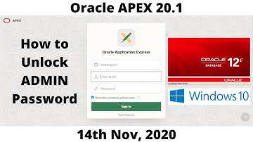 How to Unlock ADMIN Password in Oracle APEX 20.2 8K