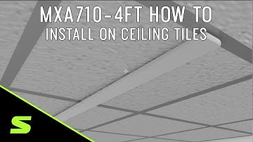 How to Install MXA710-4FT on Ceiling Tiles with 2 A710-TB Tile Bridges | Shure