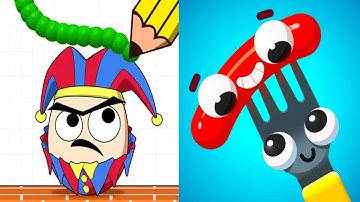 Draw To Smash vs Fork N Sausage - Satisfying ASMR Gameplay Max Level