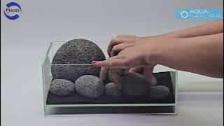 Minimalist Iwagumi Aquascape with Galaxy Sand & Lava Stone | Aqua Natural