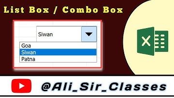 List Box / Combo Box in Excel ||| How To Make List Box in Excel by Ali Sir ||| @micecomputercenter