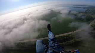 First Flight Above The Clouds On My Butt Fan Lawn Chair PARAMOTOR