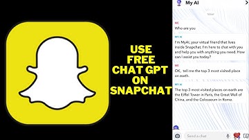 How to Use ChatGpt on Snapchat for Free. How to Get Snapchat AI Bot.