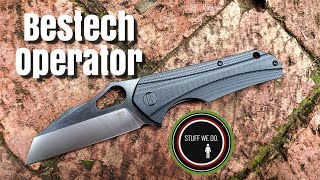 Bestech Knives Operator Liner Lock Knife Black G-10 3.4 Two Tone Review Video.