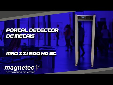 DETECTOR DE METAIS PORTAL PARA SEGURANÇA / MAG XXI 600 HD ST #segurança #detectordemetais #porta