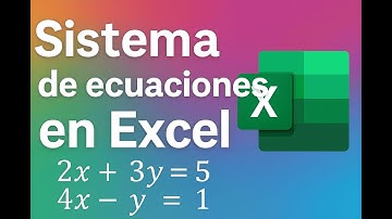 Sistema de ecuaciones en Excel