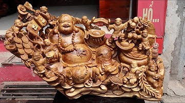 TƯỢNG GỖ DI LẶC CỬU TIỂU GỖ BÁCH XANH MỘC CHÂU-XƯỞNG TƯỢNG GỖ-ZALO:0355678885-0868688137