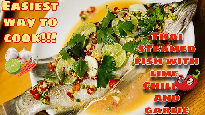 EASIEST❗️way to cook Thai Steamed Fish with lime, chili and garlic|Thai food| Thai lime fish