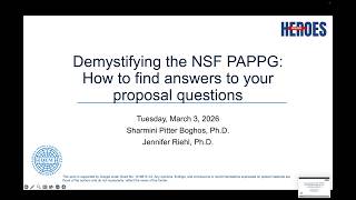 Demystifying the NSF PAPPG: How to Find Answers to Your Proposal Questions