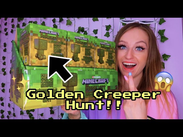 Gold Creeper Super Rare REAL GOLD Plated Minecraft Mine Kit Scrape