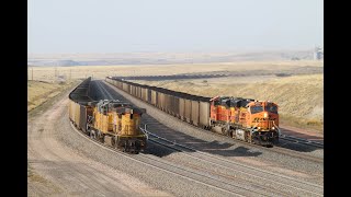 American trains - Powder River Basin coal drags - Bill - Wyoming - September 2014